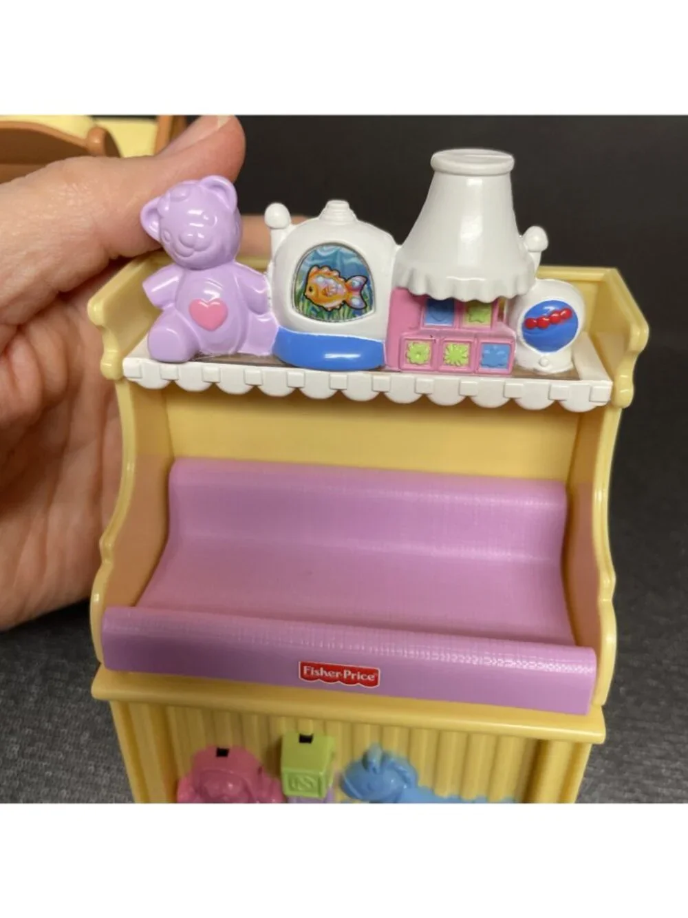 Fisher Price Loving Family Dollhouse Lot Chair Changing Table Lights Sound Works